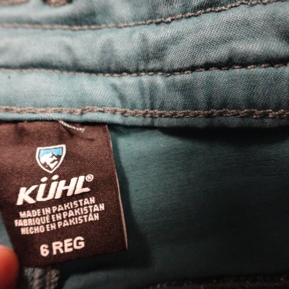 Kuhl Kultivatr Kargo Crop Pants Women’s Size 6 Everglade Teal - Picture 3 of 14